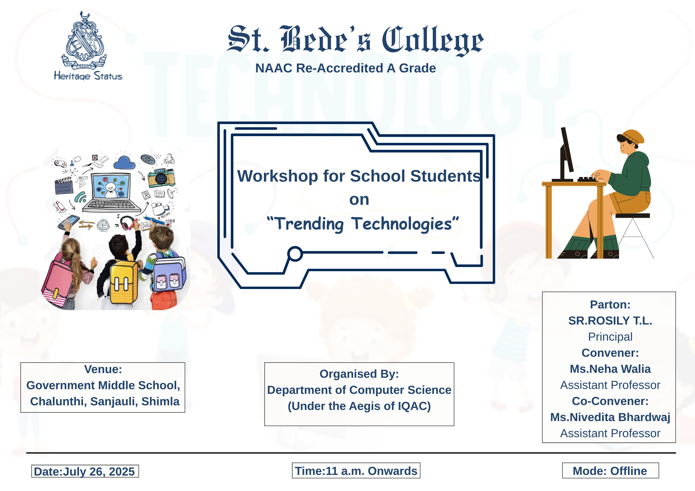 PowerPoint Presentation on “Trending Technologies”  at Government Middle School, Chalaunthi, Shimla